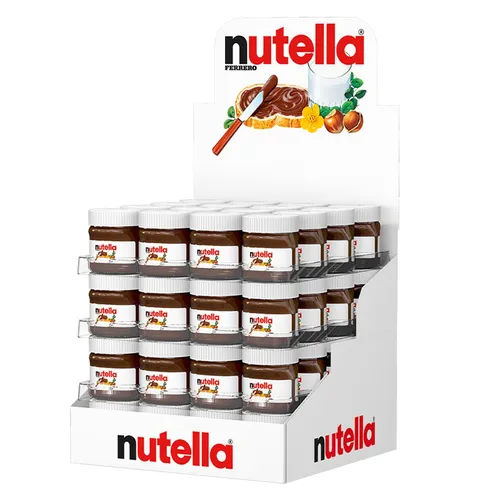 Nutella Miniglas Nuss Nougat Creme 25g - 64er Pack - Leckere Nuss Nougat Creme im praktischen Miniglas, ideal für unterwegs oder als Snack. Perfekt als Brotaufstrich für große und kleine Genießer!