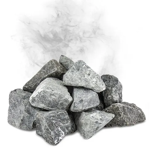 Flameup Saunasteine 20 kg – Hochwertige Aufgusssteine für Saunaofen - Saunasteine aus 100% natürlichem Diabas, ideal für intensive Aufgüsse und gleichmäßige Hitzeverteilung. Extrem widerstandsfähig und perfekt für elektrische sowie holzbefeuerte Saunaöfen.