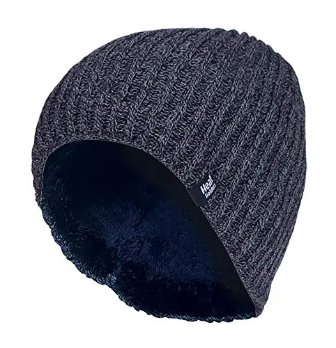 HEAT HOLDERS - Herren Outdoor Winter Warm Beanie Strick Mütze mit Gefüttert (One Size, Navy (Halden))