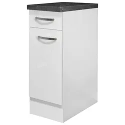 Küchenunterschrank Alba Weiß Hochglanz