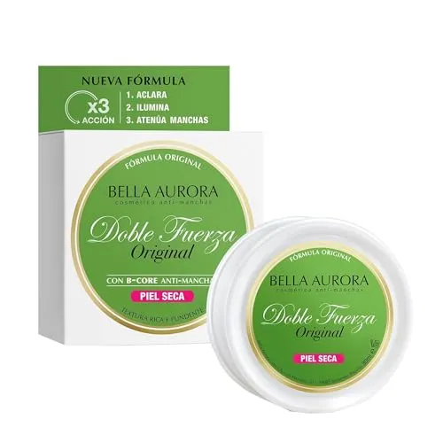 Bella Aurora Anti-Manchas Crema Clásica Piel Seca, 30 ml | Quitamanchas Facial, Codos y Rodillas | Despigmentante Facial Manchas Piel | Doble Fuerza