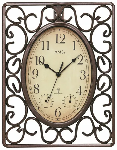 AMS Wanduhr - Elegante Wanduhr für stilvolle Wohnräume, umweltfreundlich mit WEEE-Reg.-Nr. DE 52921995.