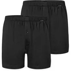 Schiesser Herren 2 Pack Baumwolle Jersey Boxershorts - Herren-Boxershorts im Doppelpack aus 100% hautsympathischer Baumwolle, weich und bequem mit funktionaler Knopfleiste für optimalen Tragekomfort.