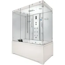 AcquaVapore Grossraumdusche K80-WS-EH-A-ALL mit Nackenstütze - Entdecken Sie die AcquaVapore K80-WS-EH-A-ALL: Ein 3-in-1 Duschsystem mit Sicherheitsglas, komfortabler Nackenstütze und innovativer EasyClean Versiegelung für mühelose Pflege.