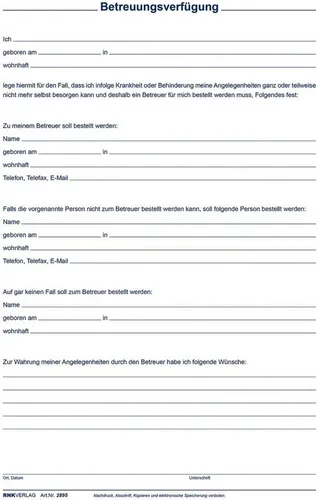 RNK Verlag Patientenverfügung A4 mit Betreuungsverfügung & Vorsorgevollmacht - Notizblock für rechtliche Vorsorge mit umfassenden Formularen, sofort im Zentralen Vorsorgeregister auffindbar. Ideal für selbstbestimmte Entscheidungen.