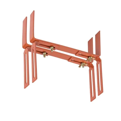 BigDean 2 Stück Blumenkastenhalter terrakotta Standard H-Form Kasten Halter Balkonkastenhalter