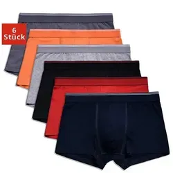 DDOnlineShop Boxershorts Herren Boxershorts 6er Pack – Baumwolle Stretch Unterwäsche (A1097) (Packung, Spar-Set, 6-St., 6er-Pack) Premium Qualität schwarz XL
