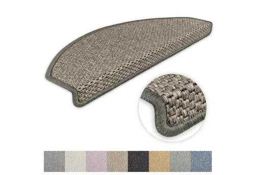 Metzker® Stufenmatte Stufenmatten Göteborg Halbrund, halbrund, Höhe: 8 mm, 1 Stück - Grau/Braun