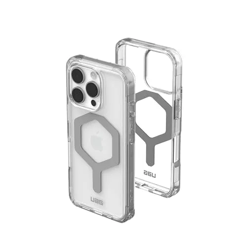 UAG Plyo MagSafe - Ice/Silver für iPhone 16 Pro - Robuste Smartphone-Hülle mit verbessertem Anti-Gelb-Effekt und integriertem MagSafe-Modul. Ideal für den Schutz Ihres iPhones, erfüllt Militärstandards für Sturzsicherheit.