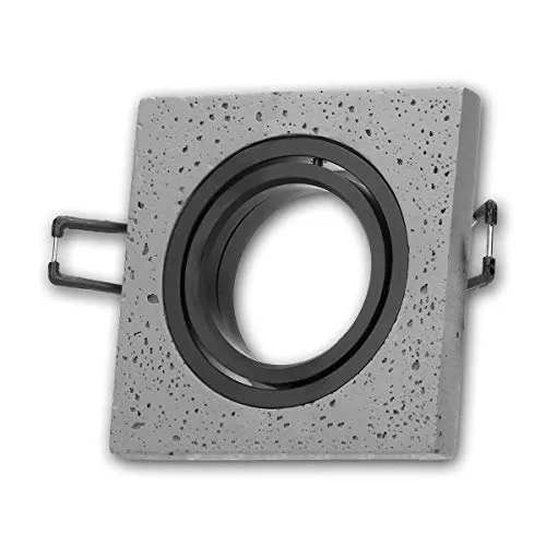 world-trading-net - Einbaurahmen HALISI in Beton-Optik, eckig und 30° schwenkbar, für Leuchtmittel MR16/GU10 bis max. 50W