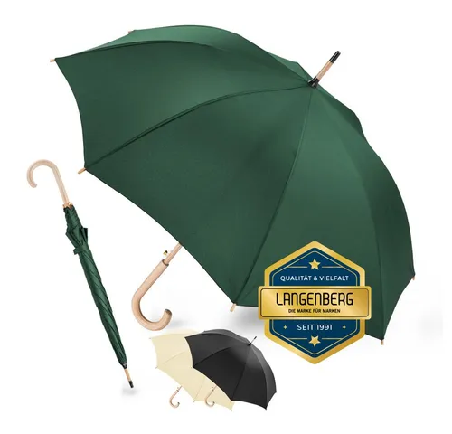 Langenberg Stockregenschirm LANGENBERG Stockschirm Sturmfest [Bambus], ☑ UNSERE EMPFEHLUNG