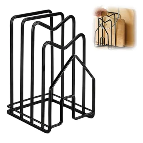 YOYEAH Schneidebrett Ständer & Topfdeckelhalter, Küchenorganizer, Platzsparender Deckel Organizer Küche（Abstand 2-3cm）