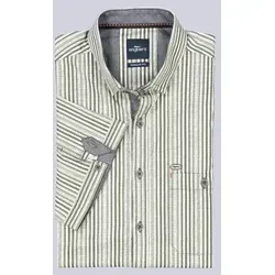 engbers Herren Hemd gemustert Grün regular gestreift Button Under - 4XL