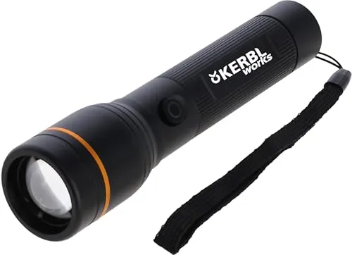 Kerbl Works LED Taschenlampe ProFire 1 800 wiederaufladbar, 1800 Lumen