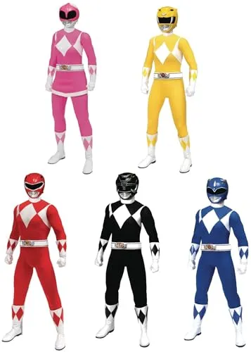 Power Rangers Eins: 12 Sammelbar Luxus Verpacktes Set - Action- & Spielfiguren, beeindruckendes Set mit 12 Figuren der MIGHTY MORPHIN POWER RANGERS in hochwertiger Verpackung, perfekt für Sammler und Fans.