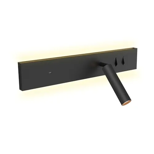 kalb I Avay Bett-Panel mit USB-C - Moderne Wandleuchte mit flexiblem Leselicht und USB-C Hub, ideal für gemütliche Schlafzimmeratmosphäre.