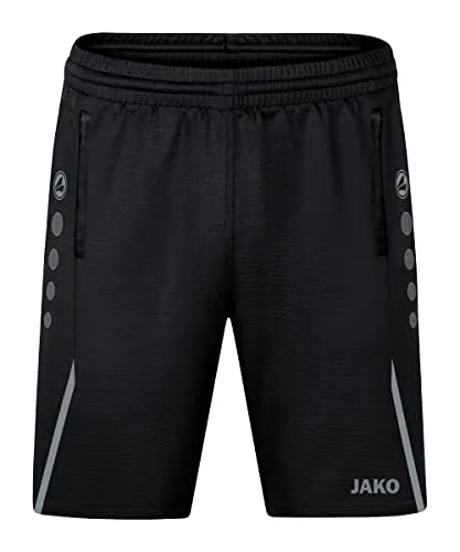 JAKO Kinder Trainingsshorts Challenge, Schwarz/Steingrau, 128