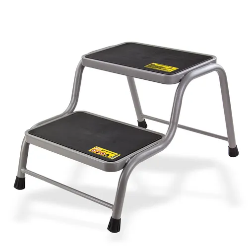 Wohnwagen Doppel-Tritt-Stufe DDT 2 – Ideal für Camping und Freizeit - Hochbelastbare Trittstufe mit 150 kg Tragkraft, leicht und kompakt, perfekt für Eingangsbereich und Fahrzeugheck von Wohnwagen und Campingbussen.