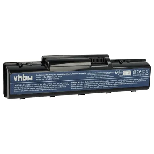 vhbw Akku kompatibel mit Acer Aspire 5541, 5541G, 5732Z, 5732Z-4280, 5732Z-433G25Mn Notebook (4400 mAh, 11,1 V, Li-Ion)