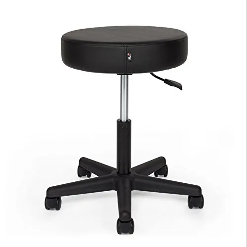 WellTouch Rollhocker | Höhenverstellbarer Drehhocker für Therapie und Massage - Bürohocker mit robustem Kunstleder-Bezug, höhenverstellbar von 48-61 cm und ideal für professionelle Praxen. Erhältlich in verschiedenen Farben, bietet er Komfort und Langlebigkeit.