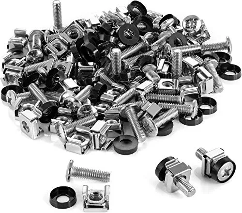 Poppstar 100 Stck. M6x20mm Rack-Schrauben & Käfigmuttern-Set für 10