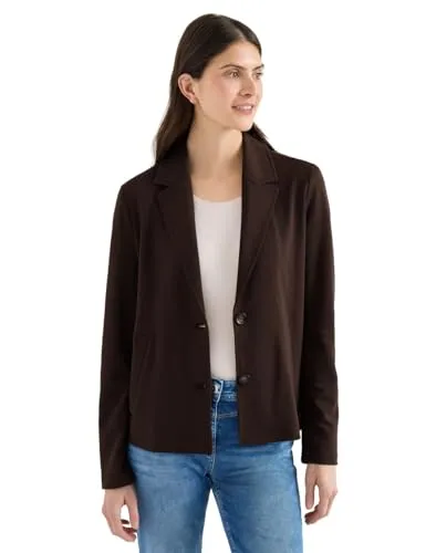 Cecil Damen Basic Blazer mit Reverskragen - Vielseitiger Sweat-Blazer mit Reverskragen und langen Ärmeln, ideal für Business und Freizeit. Kombinierbar für jeden Anlass.