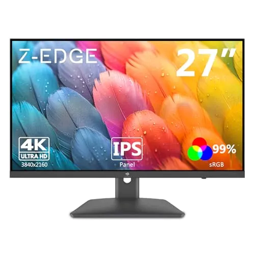 Z-Edge 27 Zoll 4K UHD Monitor - 4K UHD Monitor mit IPS Panel, HDR10 und FreeSync für lebendige Farben und flüssige Bilder, ideal für Gaming und Multimedia.