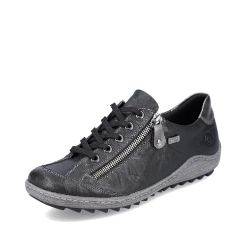 Remonte Damen Sneaker R1402 - Modern mit Reißverschluss & Wechselfußbett, Größe: 37 EU, Farbe: Grau - Sneaker für Damen mit wasserabweisender remonteTEX-Technologie, ideal für jeden Wetterumschwung und bequem durch herausnehmbare Einlage für individuellen Komfort.