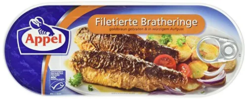Appel Filetierte Bratheringe, in würzigem Aufguss, 325 g, Abtropfgewicht 200 g