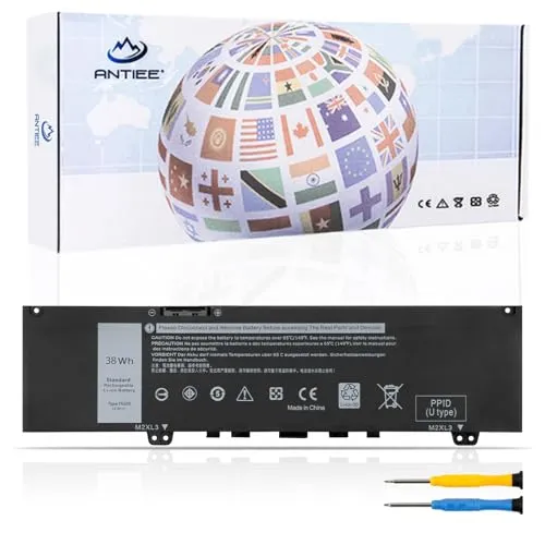 ANTIEE 38Wh F62G0 Laptop Akku für Dell Inspiron 13 7000 7370 7380 7386 5370 7373 2-in-1 P83G Vostro 5370 D1525S Series 39DY5 039DY5 F62GO RPJC3 0JC3 11.4V 3166mAh