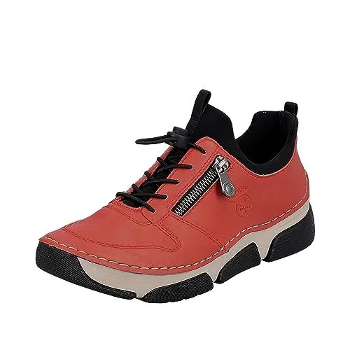 RIEKER Slip-On Sneaker für Damen, Gr. 39, rot-schwarz in rot von Rieker