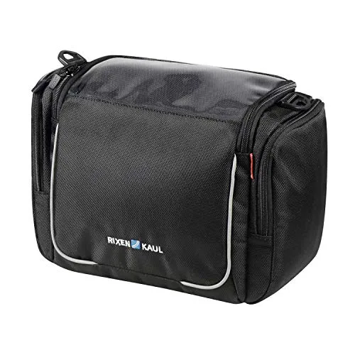 KlickFix 0270AS Aventour Sport Stuurtas, Black, 7 Liter - Fahrradtaschen mit Adapterplatte für einfachen Anbringung am Lenker, inklusive Schultergurt und Regenhülle für optimalen Schutz bei jedem Wetter.