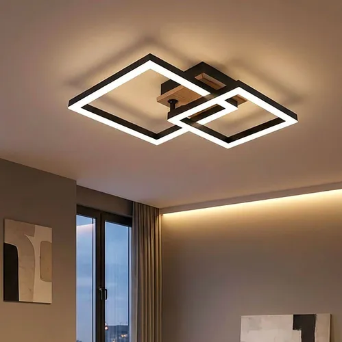 Deckenlampe Holzoptik mit LED 15W