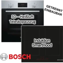 Bosch Herdset mit Backofen und Induktionskochfeld 60 cm
