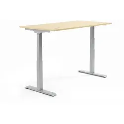 Schreibtisch 1200x605-1255x800mm Platte Ahorn Gestell si