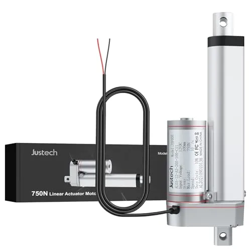 Justech Linearmotor Verstellantrieb Toröffner Linear Actuator Motor 12v DC 750N 100mm Lineartechnik Electric Motor Putter Gleichstrommotor Elektro Zylinder Schubstangenmotor für Auto Möbel usw.