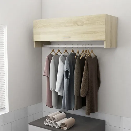 vidaXL Kleiderschrank Sonoma Eiche 100x32,5x35 cm