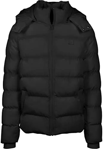 Urban Classics Herren Hooded Puffer Jacket 5XL - Funktionsjacke für kalte Tage mit stylishen Stepp-Design, bequemen Schnitt und abnehmbarer Kapuze für hohen Tragekomfort.