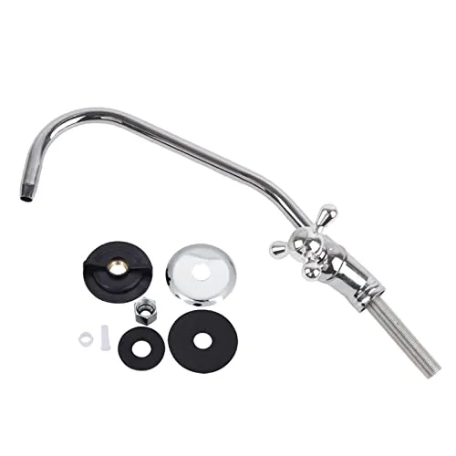 28cm Wasserhahn Küche, 1/4'' Schwanenhals Armatur Küche Zinklegierung Chrom Umkehrosmose 360° Drehbar Filter Küchenamatur für Küche Spüle Wasserfilter Systeme