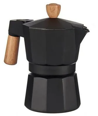 Origin Outdoors Bellanapoli Espresso Maker, schwarz Echtholz, 1 Tasse