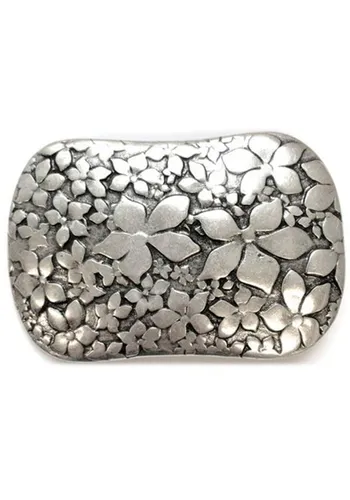 Rettungsring Gürtel Gürtelschnalle 3D Blume Silber in silber von Rettungsring Gürtel
