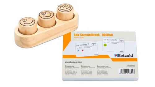 Betzold Belohnungsset „Holzstempel und Lob-Sammelblock“
