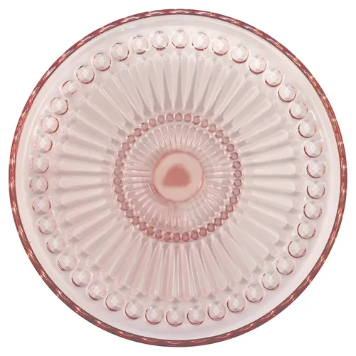 GreenGate Teller Glasteller Alice rosa Kuchenteller Dessertteller Glas Ø18,5 cm