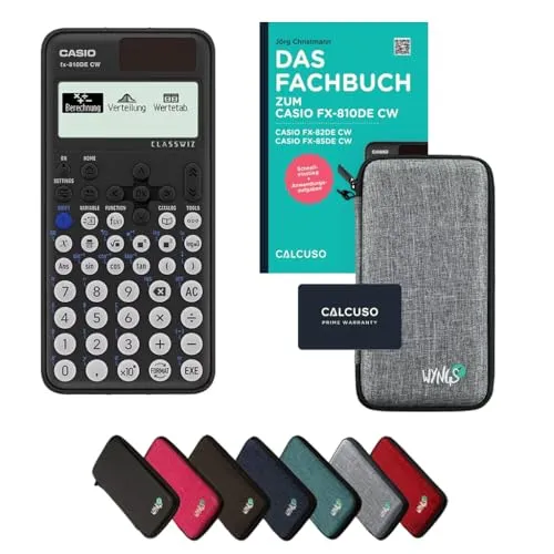 Produktbild Casio fx-810DE CW – Wissenschaftlicher Taschenrechner mit Schutztasche und Fachbuch