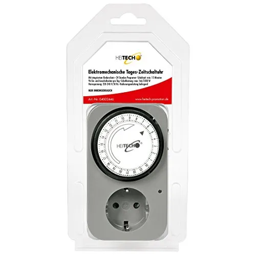 HEITECH Mechanische Zeitschaltuhr mit Kindersicherung
