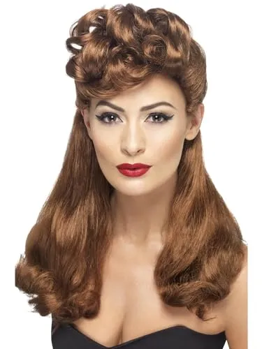 40s Vintage Wig - Perücken & Haarteile für Erwachsene, perfekt für 40er Jahre Motto-Partys und sorgt für einen authentischen Look!