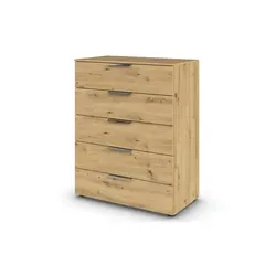 Rauch Möbel Flipp Kommode mit 5 Schubladen, Farbe Eiche Artisan