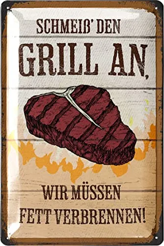 Produktbild LANOLU Retro Blechschilder Grillen