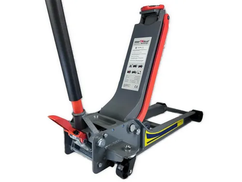 Kraftwelle Rangierwagenheber 5T extra flach mit Fußpedal 75mm Einschubtiefe PKW