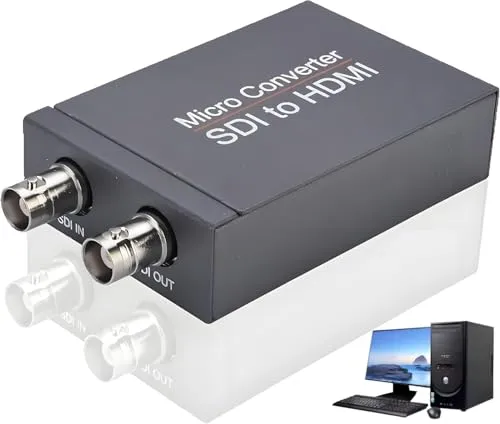 Queen.Y Micro-Konverter SDI auf HDMI Wandler 3G SDI HD auf Adapter 1080P Schnelle Signalübertragungsanzeige SDI in HDMI Out SDI Loopout